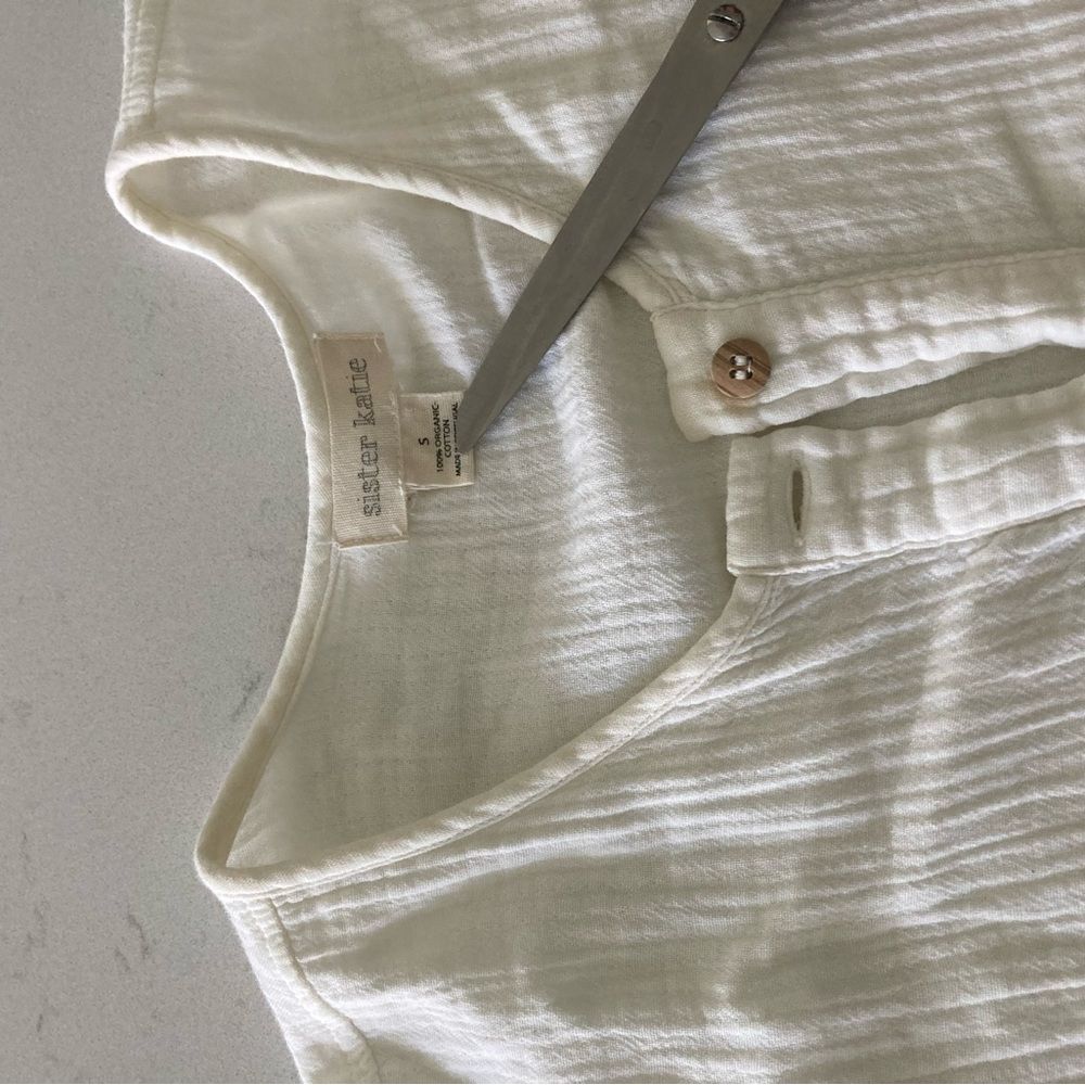 Sister Katie 100% Organic Cotton Button Front Maxi Marianne Dress Small - Picture 4 of 6